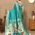 Rama color paithani silk woven meenakari jacquard designer traditional rich ethnic saree