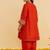Orange embroidered silk kurta set