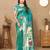 Rama color paithani silk woven meenakari jacquard designer traditional rich ethnic saree