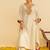 Ivory embroidered silk kurta set