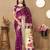 Wine color paithani silk woven meenakari jacquard designer traditional rich ethnic saree