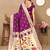Wine color paithani silk woven meenakari jacquard designer traditional rich ethnic saree