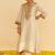 Ivory embroidered silk kurta set