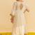 Ivory embroidered silk kurta set