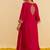 Hot pink embroidered silk kurta set