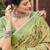 Pista color woven designer floral embroidered butta festive saree
