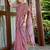 Purple color woven designer floral embroidered butta festive saree