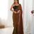 Ready to wear Green color glassy two tone fabric bollywood style 
