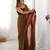 Ready to wear Green color glassy two tone fabric bollywood style 