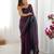 Purple color glassy two tone fabric bollywood style ready to wear saree