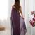 Purple color glassy two tone fabric bollywood style ready to wear saree