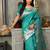 Rama green color banarasi silk woven designer ethnic ceremonial wear graceful saree