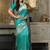 Rama green color banarasi silk woven designer ethnic ceremonial wear graceful saree