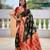Green color beautiful woven designer meenakari banarasi silk saree