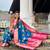 Teal blue color beautiful woven designer meenakari banarasi silk saree