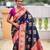 Morpich color beautiful woven designer meenakari banarasi silk saree