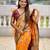 Mustard color beautiful woven designer meenakari banarasi silk saree