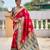 Pink color beautiful woven designer meenakari banarasi silk saree