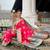 Pink color beautiful woven designer meenakari banarasi silk saree