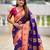 Violet color beautiful woven designer meenakari banarasi silk saree
