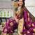 Wine color beautiful woven designer meenakari banarasi silk saree