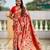 Red color kanjivaram silk woven designer graceful partywear saree