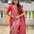 Pink color kanjivaram silk woven designer graceful partywear saree