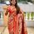 Red color kanjivaram silk woven designer graceful partywear saree