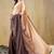 Orange  color turkey fabric ready to wear bollywood style partywear saree