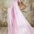Pink color tissue fabric ready to wear bollywood style partywear saree