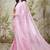 Pink color tissue fabric ready to wear bollywood style partywear saree