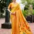 Orange color beautiful silk blended woven zari ceremonial saree