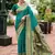 Green color beautiful silk blended woven zari ceremonial saree