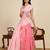 Pink color linen fabric beautiful woven designer ethnic casual saree