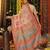 Off white color linen cotton fabric resham woven designer partywear saree