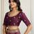 Wine color festive special georgette fabric bandhej saree for festive looks