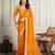Yellow color festive special georgette fabric bandhej saree for festive looks