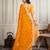 Yellow color festive special georgette fabric bandhej saree for festive looks