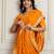 Yellow color festive special georgette fabric bandhej saree for festive looks