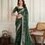 Green color festive special georgette fabric bandhej saree for festive looks