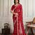 Maroon color festive special georgette fabric bandhej saree for festive looks