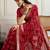 Maroon color festive special georgette fabric bandhej saree for festive looks