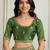 Mahendi color festive special georgette fabric bandhej saree for festive looks