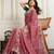 Pink color star georgette fabric designer embroidery work heavy ceremonial saree