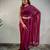 Wine color ethnic viscose fabric woven lining pre stitched saree