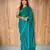 ready to wear rama color ethnic viscosee fabric woven lining saree
