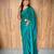 Rama color ethnic viscose fabric woven lining pre stitched saree
