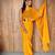 Yellow color ethnic viscose fabric woven lining pre stitched saree