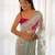 Blue color butterfly net fabric designer thread embroidery work ceremonial saree