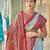 Sky blue color beautiful woven designer linen cotton fabric saree